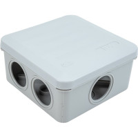 Коробка IEK КУП КМ41361 100x100x50мм ip44 6 вв. (7035) UKO21-100-100-050-K41-55U