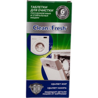 Таблетки для очистки пмм и стиральных машин Clean&Fresh 6 таблеток Cd1m6