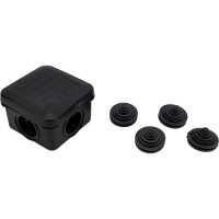 Распаячная коробка IEK км41236 70x70x40мм ip44 4 вв. черная UKO21-070-070-040-K02-44