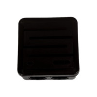 Распаячная коробка IEK км41255 100x100x50мм ip44 6 вв. черная UKO21-100-100-050-K02-44