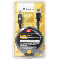 USB кабель Defender USB04-10PRO USB2.0 AM-BM, 3м 87431