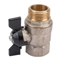 Шаровой кран LD Pride 47.25.B-Н.Б латунный, внутренняя/наружная резьба, ручка-бабочка, 1" LD 47.302.25