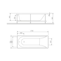 Каркас для ванны AM.PM spirit 170х70 см W72A-170-070W-R2