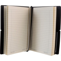 Блокнот BRAUBERG Black Jack малый формат, 100x150 мм, А6, 128 л, гладкий кожзам, резинка, клетка 125243