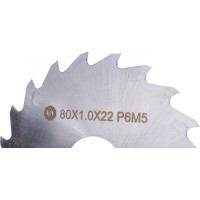 Фреза отрезная (80х1.0х22 мм; Р6М5; т3; Z=20; 6542 DIN 1837) ИНСТУЛС 00001284774