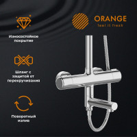 Душевая система Orange c термостатом в комплекте T02S3-911cr