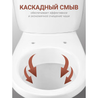 Унитаз-компакт Santek "Анимо" прямой эконом: 1-реж., полипроп 00040022 1WH110035