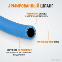 Катушка ручная с пневмошлангом (10х14 мм; 20 м) WIEDERKRAFT WDK-65720