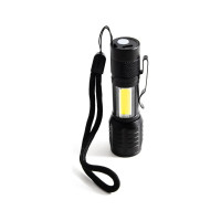 Ручной фонарь Сибирский следопыт АУР МИНИ, 1 LED и 1 COB, аккумулятор, 220В, USB, PF-PFL-L80