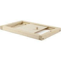 Вентиляционная решетка с задвижкой Банная линия большая 38x25, липа 12-560