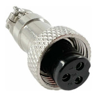 Разъем MIC12 3P гнездо Pro Legend металл на кабель, PL2215