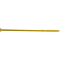 Самонарезающие шурупы для дерева BOHRER потайной, 10x300 желтый цинк DSH-10/300