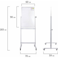 Двусторонняя магнитно-маркерная доска Staff на стенде, 60x90 см 238013