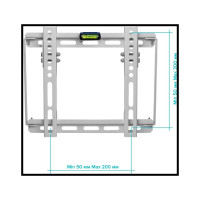 Фиксированный кронштейн для ТВ Absolute Comfort 13-43" белый АС-3-3/2