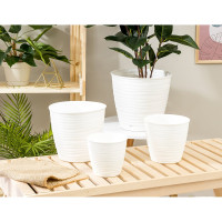 Горшок для цветов Idiland saffron 5.4 л, с поддоном, белый 692216103БЛ 221610329/01