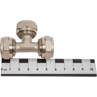 Обжимной тройник STI латунный, ду16 ру25 D190-00025