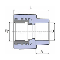 Муфта WAVIN EKOPLASTIK PP-R D20x1/2"РВ, EK SZI02020XX