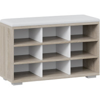 Тумба для обуви ТриЯ тип 10, дуб сонома/белый ясень 194258