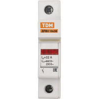 Держатель плавких вставок ДПВ2 10x38 1П TDM ELECTRIC SQ0216-0013
