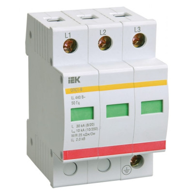 IEK Разрядник ОПС1-C 3P ИЭК MOP20-3-C