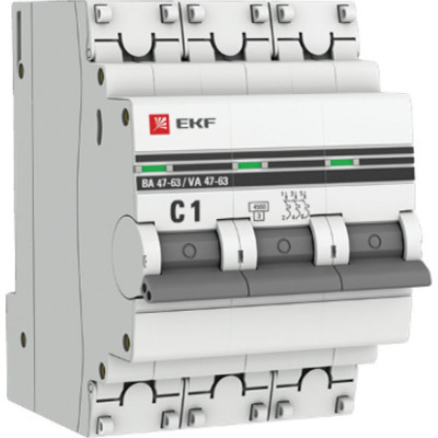 Автоматический выключатель EKF PROxima mcb4763-3-01C-pro