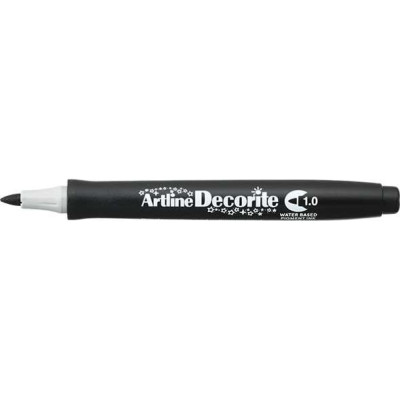 Artline Маркер с пигментными чернилами Decorite, пулевидный наконечник 1,0 мм, черный EDF1-808