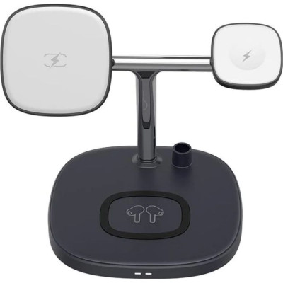 Беспроводная зарядная станция для iPhone, AirPods, стилуса Apple Pencil Choetech T583-F-101ACBK
