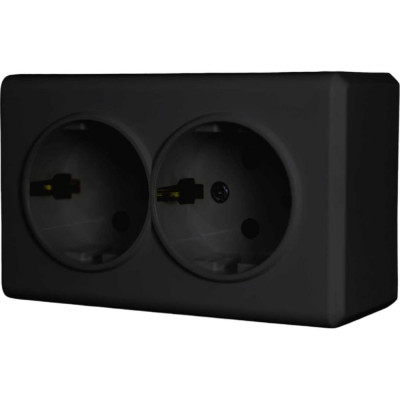 Розетка Vesta Electric Mega Black FRZ00010222CMT