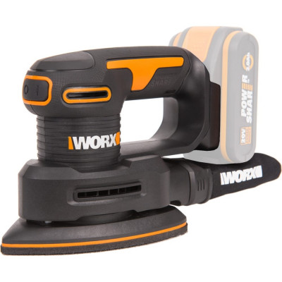 WORX Виброшлифмашина аккумуляторная WX822.9, 20 В, без АКБ и ЗУ