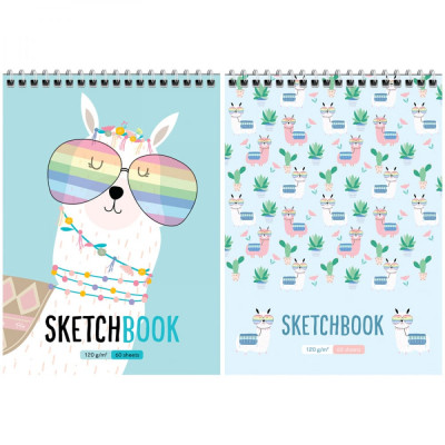 Скетчбук-блокнот ArtSpace Cool lama Б5р60грв_22208