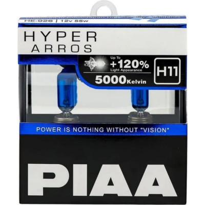 Piaa Лампы галогенные HYPER ARROS H11 5000K 55W 2 шт Светоотдача +120 HE-926-H11