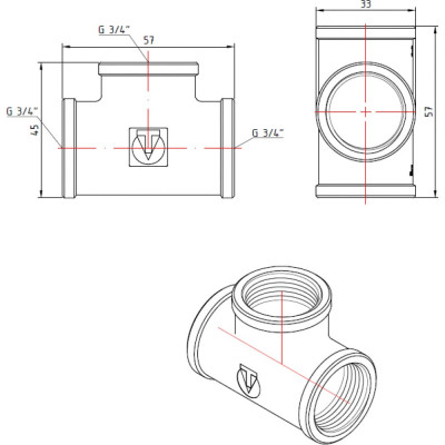 Valtec Тройник 3/4