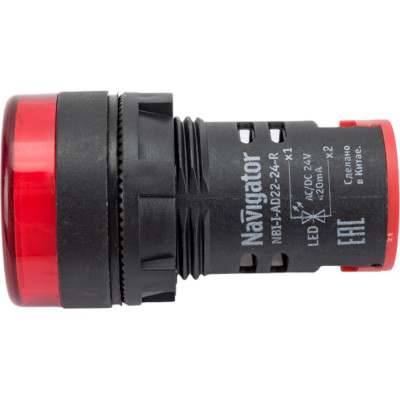 Navigator Лампа индикаторная 82 805 NBI-I-AD22-24-R красная d22мм 24В AC/DC 82805
