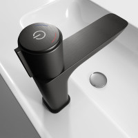 IDDIS Смеситель для умывальника с инновационным управлением Push Control, графит, Slide, SLIGMBTi01