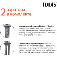 IDDIS Смеситель для умывальника с инновационным управлением Push Control, графит, Slide, SLIGMBTi01