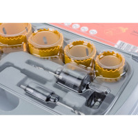 Набор коронок 13 предметов (9 коронок 19-64 мм, 2 адаптера, ключ, центр. сверло)  Энкор 24570