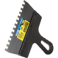 Нержавеющий зубчатый шпатель с пластмассовой ручкой, 200мм, зуб 8х8мм STAYER 1009-20-08