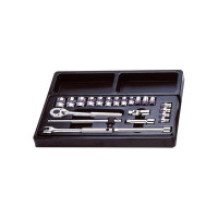 Набор торцевых головок 3/8" с принадлежностями (ложемент, 23 предмета) KING TONY 9-3523MR