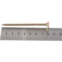 Универсальный саморез по дереву КрепСтройГрупп 6х80 желтый цинк, 100 шт. 145461