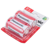 Батарейка Panasonic, R20 Zinc Carbon BL2 168