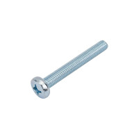 Винт ZAMETAL М6х45 полукруг. гол., DIN 7985, оц., 200 шт ZA512994