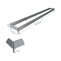 Готовая грядка Delta-Park GX 0.45х4.75 м, серебристая 30020GX_45465Zn