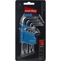 Набор ключей Smartbuy TORX c отверстием, 9 шт, CR-V SBT-TSS-9