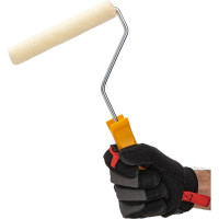 Мини-валик РемоКолор малярный с рукояткой Велюр , ось 6мм, D15мм, 150мм, 06-4-912