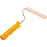 Мини-валик РемоКолор малярный с рукояткой Велюр , ось 6мм, D15мм, 150мм, 06-4-912