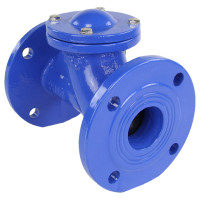 Клапан обратный шаровой DN.ru GGG50-GGG50-БНК-сп Ду65 Ру16 со сливной пробкой, чугунный D100-01577