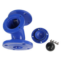 Клапан обратный шаровой DN.ru GGG50-GGG50-БНК-сп Ду65 Ру16 со сливной пробкой, чугунный D100-01577