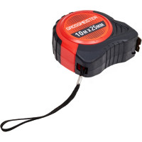 Рулетка GROSSMEISTER резинопластиковый корпус, 10м х 25мм 009002004