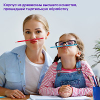 Акварельные карандаши BERLINGO SuperSoft Рыбки, 36 цветов+кисть, трехгранные, заточенные SSA1736