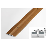 Порог прямой алюминиевый (37 мм; 0.9 м; декоративный; орех) Лука 00000001385